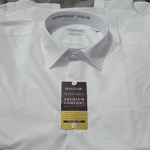 HAGGAR Mens Dress Shirt